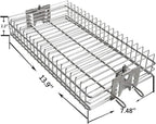 onlyfire 6042 Stainless Steel Flat Spit Rotisserie Grill Basket for Grills | Fits 1/2" Hexagon, 3/8" Hexagon, 3/8" Square & 5/16" Square Rotisserie Spit Rods