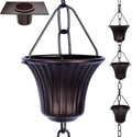 rain chain set 8.5 ft,not rust wrought iron, main product view