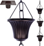 rain chain set 8.5 ft,not rust wrought iron, main product view