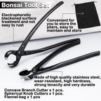bonsai tool set - 8" concave cutters and shown in use