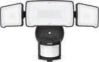 LEPOWER LED Motion Sensor Security Lights, 3 Head Motion Detected, 38W, 4200LM, Waterproof IP65, 5500K, Full Metal for Outdoor, Garage, Porch, Yard (Black)
