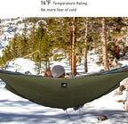 Hammock Underquilt, 4 Season Heavy Duty Under Quilt with Tree Straps | Large Hammock Protector for Backpacking, Hiking, Cold Weather, Outdoor Sleeping