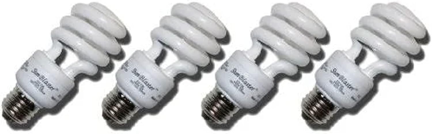 SunBlaster SL0900151 13 Watt Indoor Energy-Efficient Plant Grow Light Set with 4 CFL Lightbulbs for All Year Usage in Home