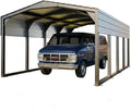 military-grade metal carport 12x20 ft, heavy- duty galvanized, main product view