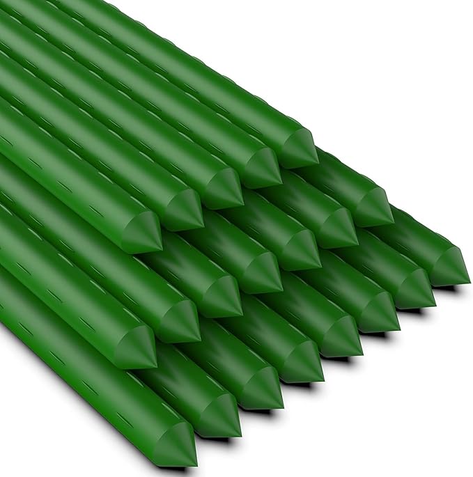 6Ft 72inch Garden Stakes Sturdy Plant Sticks Support Tomato Stakes for Vegetable,Pack of 20