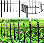 thealyn 18"h x 22"w decorative metal garden border, side view