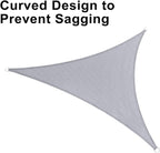 LOVE STORY Custom Size 10'x12'x15.6' Silver Grey Sun Shade Sail Triangle Sunshade Fabric Awning Canopy for Patio Backyard Carport Pergola (Customized)
