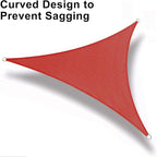 LOVE STORY Custom Size 15'x15'x15' Terra Red Sun Shade Sail Triangle Sunhsade Fabric Awning Canopy for Patio Backyard Carport Pergola (Customized)