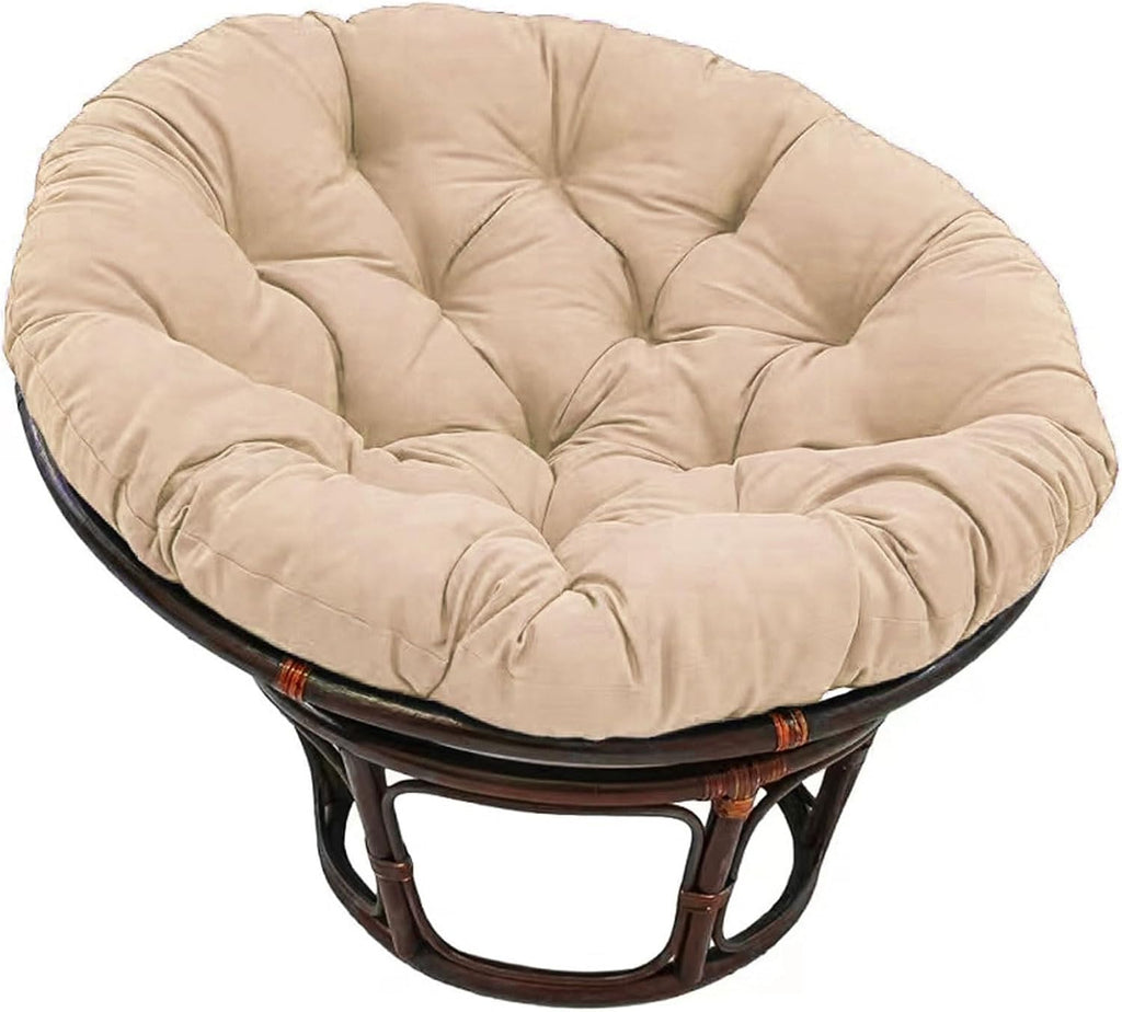 Beautiful Khaki for Round Sessel 100cm Polyrattan Armchair Pillow Durable Seating Cushion 60x60cm 10 12cm Thickness Perfect for Outdoor and Indoor Use
