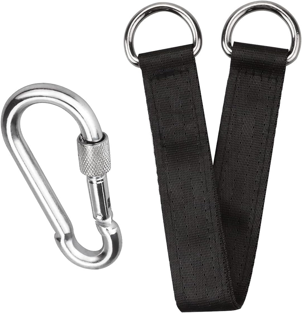 4 PCS Tree Swing Straps Hanging Kit with 4 Carabiners, 29cm / 0.95FT Length Tree Swing Hanging Straps Kit Perfect for Tree Swing Hammocks Punching Bag Gym Bar Chair Seat Outdoor
