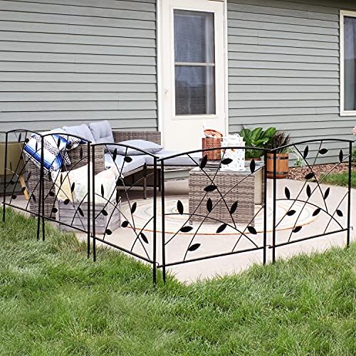 sunnydaze no dig decorative garden fence border, 5, side view