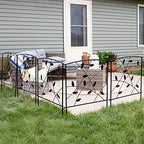 sunnydaze no dig decorative garden fence border, 5, side view