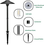 Lumina Lighting® 3W Landscape Lighting 12V Landscape Lights Low Voltage Landscape Path Lights Warm White Waterproof Outdoor Replaceable G4 LED Bulb for Garden Pathway Lawn Yard (Black, 8-Pack)