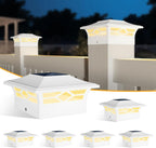 jofios solar fence post lights 6pack, cap lights, main product view