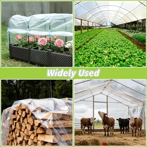 6 mil greenhouse plastic sheeting, 10 x 50 on a desk or shelf