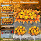 fall cemetery flowers for grave fall saddle flowers, package contents