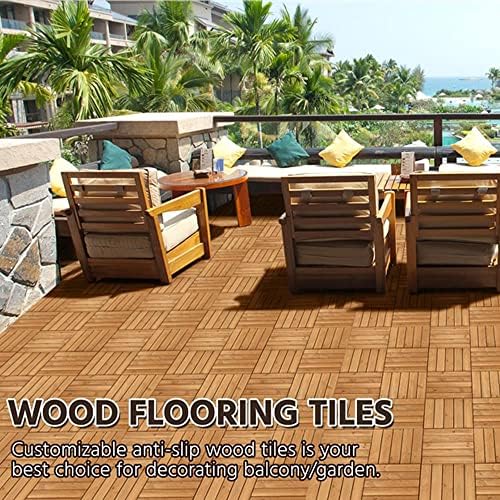 yaheetech 27pcs interlocking deck tiles outdoor patio floor, close-up detail