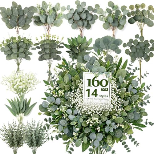 artificial eucalyptus stems, 14 style fake greenery for shown in use