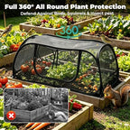 qwayhome 2pack garden covers for raised beds, pop, close-up detail