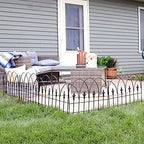 sunnydaze no dig decorative garden fence border, 5, side view