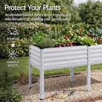 best choice products 72x24x30in non toxic galvanized raised, front angle view