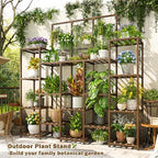 enhomee tall plant stand, large indoor outdoor for showing dimensions