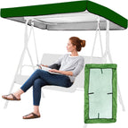 Swing Canopy Replacement, 75x47 Waterproof Swing Cover Replacement, Sunproof Outdoor Swing Cover for Garden Swing Chair Patio Hammock Swing Canopy Replacement, Green