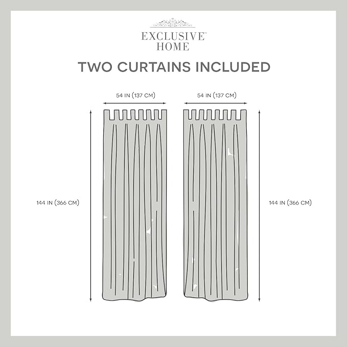 Exclusive Home Cabana Solid Indoor/Outdoor Light Filtering Hook-and-Loop Tab Top Curtain Panel Pair, 54"x132", White