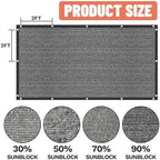 amgo 90% shade cloth 6' x 12' black showing dimensions