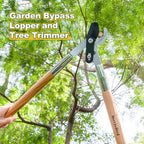 28" garden loppers for tree trimming, heavy duty shown in use