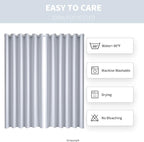 Water Proof Outside Curtains with Grommet Top for Porch, W84 x L84 Thermal Insulated Washable Light Block Outdoor Divider Drapes for Patio Gazebo Deck Pool Area Pergola Cabana (2 Panels)