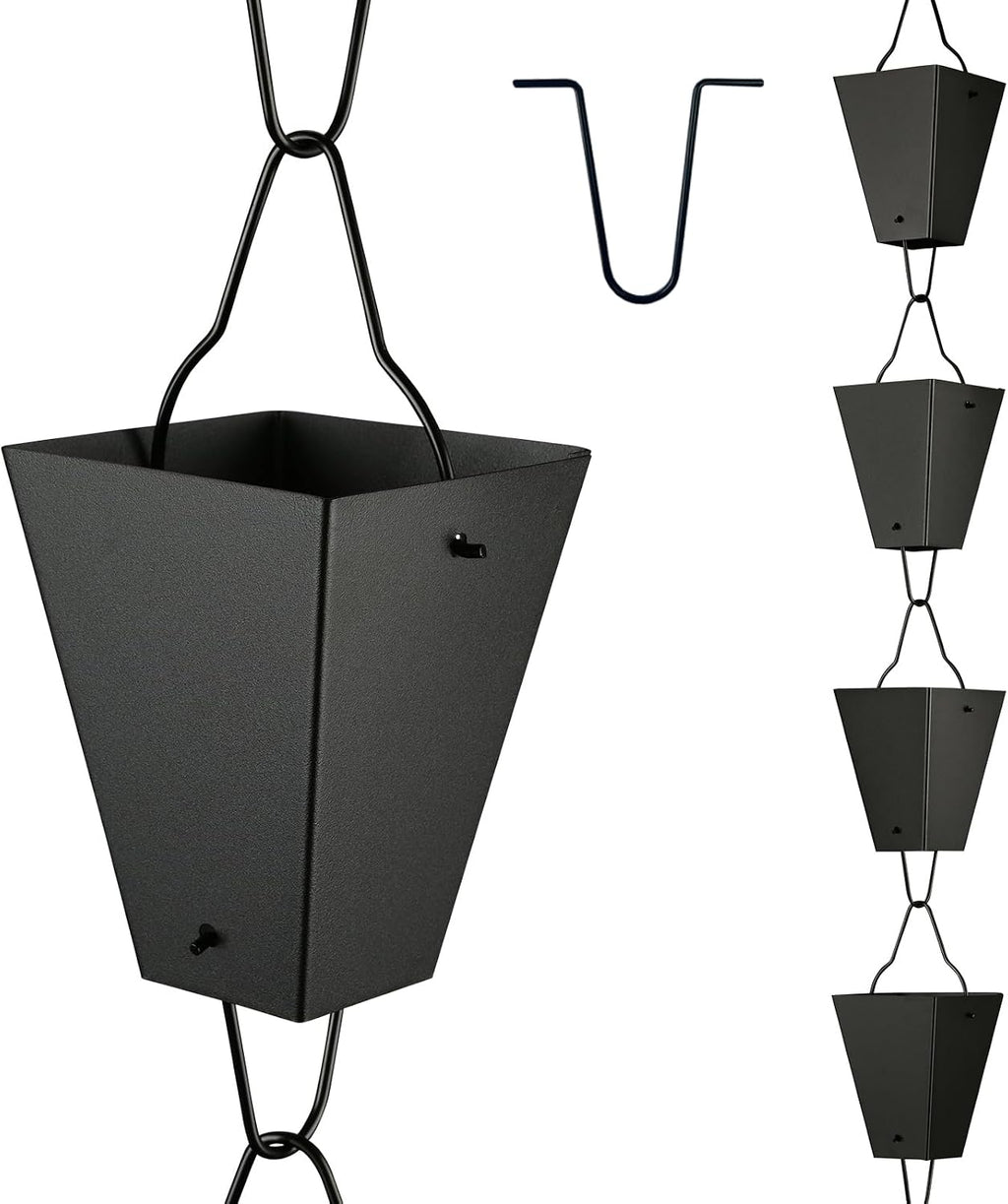 te deum square link rain chain, 8.5 feet, main product view