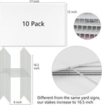 blank yard signs with stakes, remiawy 10 pack, close-up detail