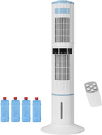 tabu evaporative air cooler, portable swamp cooler, 47"h shown in use