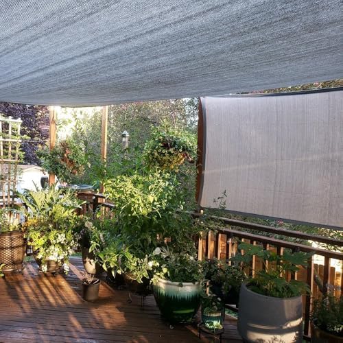 8x20 ft shade cloth for patio, 90% uv shown in use