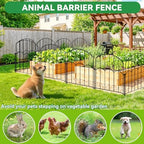 gotgelif 25 panels decorative arched garden fence, 17''x27 on a desk or shelf