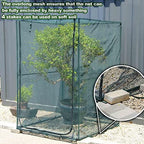 portable 4'x4' large 6ft tall plant netting cover, side view