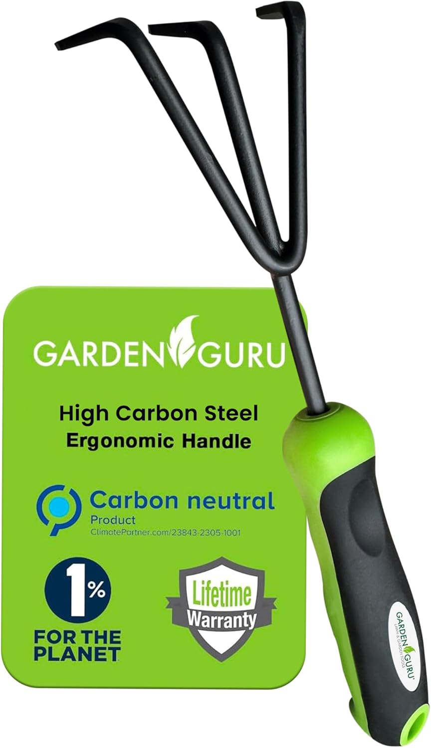 garden guru hand cultivator rake tiller tool –, main product view
