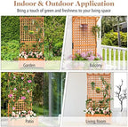 s afstar raised garden bed with trellis, wood, front angle view