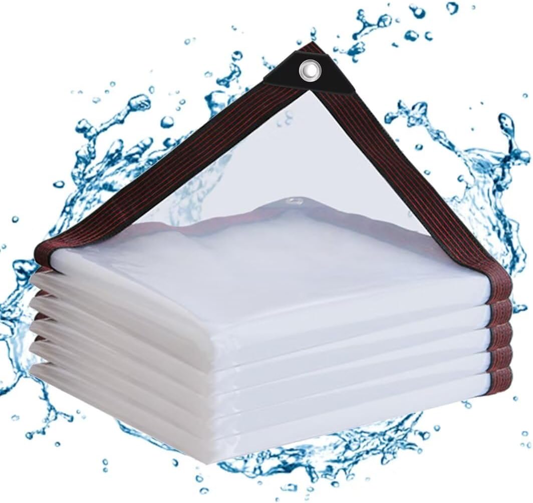 clear tarp heavy duty waterproof,90% transparent with grommets, main product view