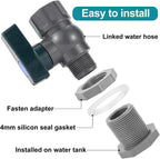 BILAL 2 Set 3/4 Inch Rain Barrel Spigot Kit with Bulkhead Fitting, 2 Set | Water Barrel PVC Garden Diverter Kit Hose Faucet Adapter for Water Tanks, Aquariums, Tubs, Pool, Garden Barrel