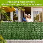 funtery 3 pieces balcony privacy screen 39.4 x showing dimensions