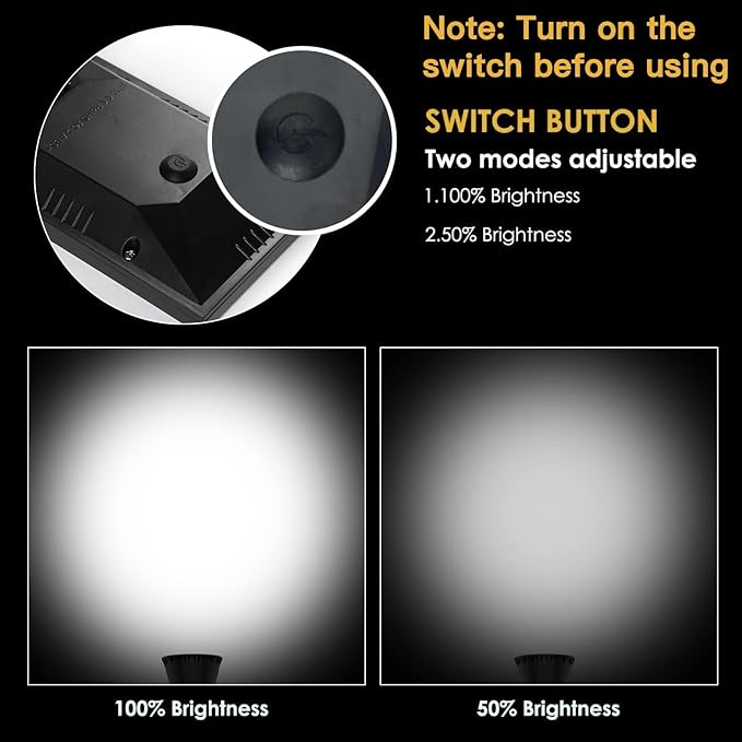 MEIHONG Solar Spot Light Outdoor, Waterproof LED Landscape Lights Dusk to Dawn, 2-in-1 Solar Spotlight Solar Powered Accent Lights for Garden Porch Walkway Patio (1 Pack)