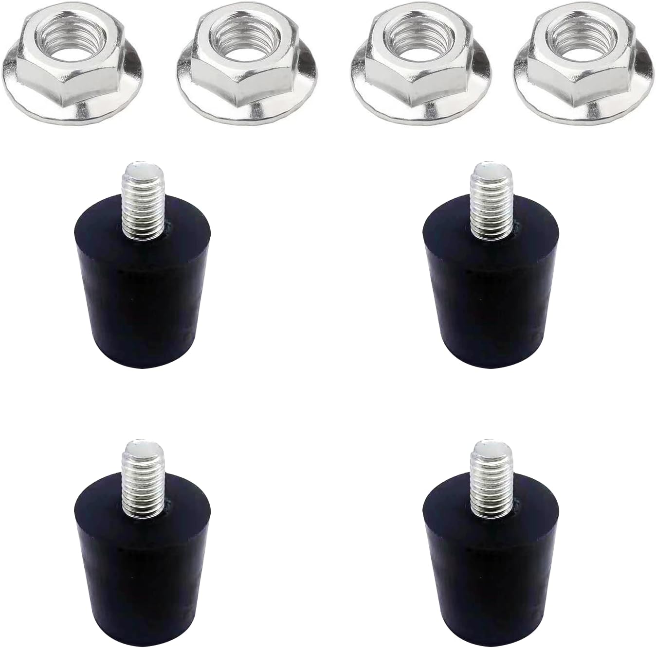 Adjustable Rubber Foot for Blackstone Replacement Parts, Griddle Parts for Blackstone 17" & 22" Griddles, Griddle Accessories Include 4PCS Rubber Feet and 4PCS Screw Nut