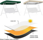 Outdoor Swing Canopy Replacement Cover, 2-3 Seater 210D Coated Oxford Fabric Porch Swing Canopy, UV-Resistant and Waterproof Hammock Top Cloth(Blue,213x122x23cm/84x48x9in)