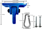 Heavy Duty Blue Swing Hangers Screws Bolts Included Over 5000 lb Capacity Playground Porch Yoga Seat Trapeze Wooden Sets Indoor Outdoor 2 Pack