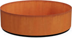 PLANTERCRAFT Corten Steel Metal Planter Box, Round Sizes, Modern Garden Steel planters for Commercial and Residential Outdoor Use.