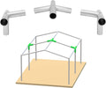canopy fittings set 1-3/8 inch low peak shed, main product view