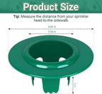 RAWILL 6 Pcs Sprinkler Head Protectors, Plastic Sprinkler Donut-Style Guards for Lawn, 6.69 in Circle Shaped Donut with 3.54 in Inner Diameter, Outdoor Lawn Spray Guard - Green