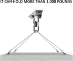 Hammock Hanging Kit, 1000 lb Capacity Heavy Duty 360° Rotate Swing Ultra Durable Hooks for Swing, Chair, Multiple Indoor Outdoor Gym
